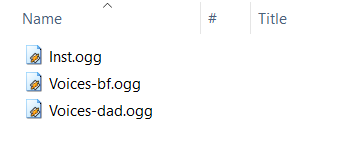 Image of filesystem showing the files Inst.ogg, Voices-bf.ogg and Voices-dad.ogg